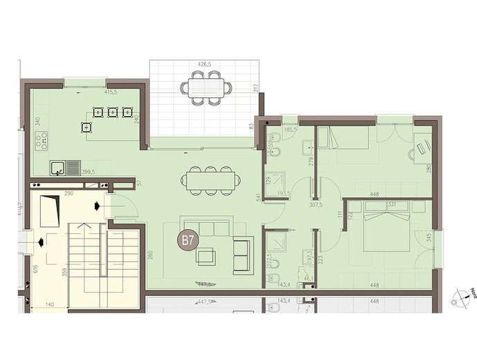 Trilocale a Piano Primo in Colverde Colverde