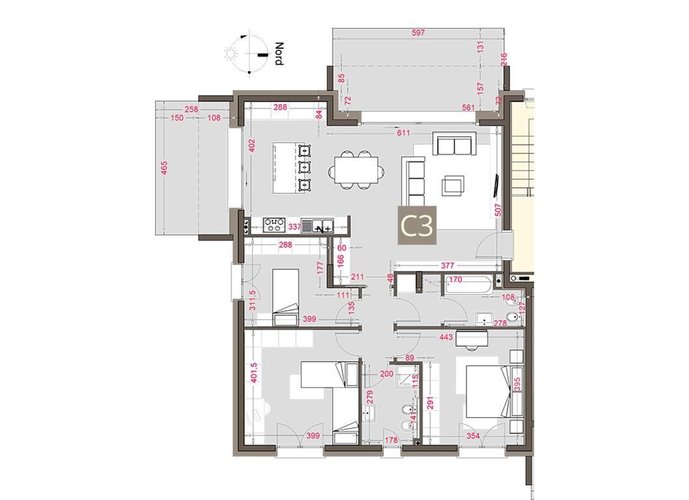 ROVELLASCA (CO) – Quadrilocale con balcone in nuovo complesso residenziale Rovellasca