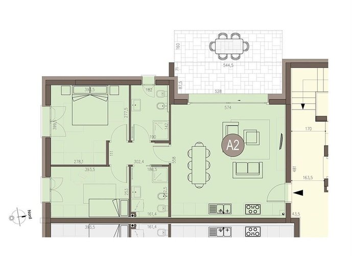 ROVELLASCA (CO) - Nuovo trilocale con ampio giardino. Rovellasca