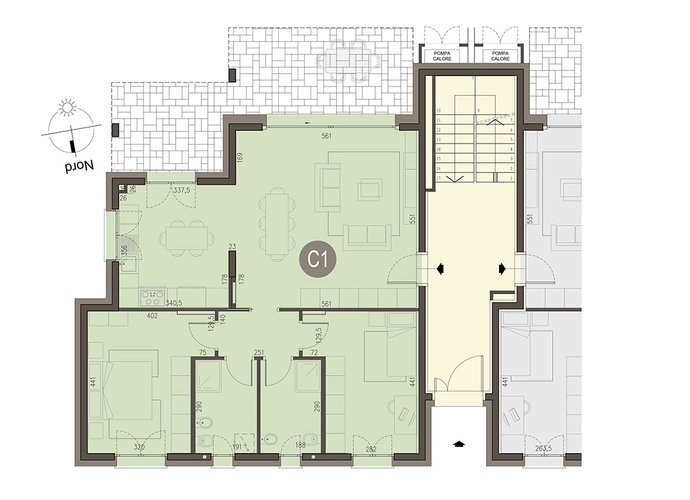 Trilocale Piano Terra in Beregazzo con Figliaro Beregazzo con Figliaro