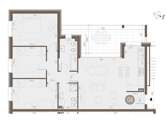 Quadrilocale a Piano Primo in Alserio in affitto Alserio