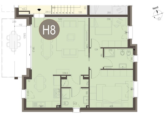 Trilocale a Piano Primo in Alserio Alserio