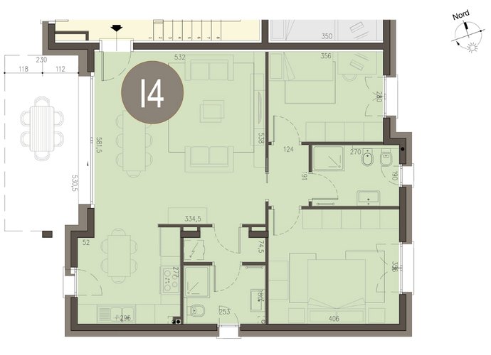 Trilocale a Piano Terra in Alserio Alserio