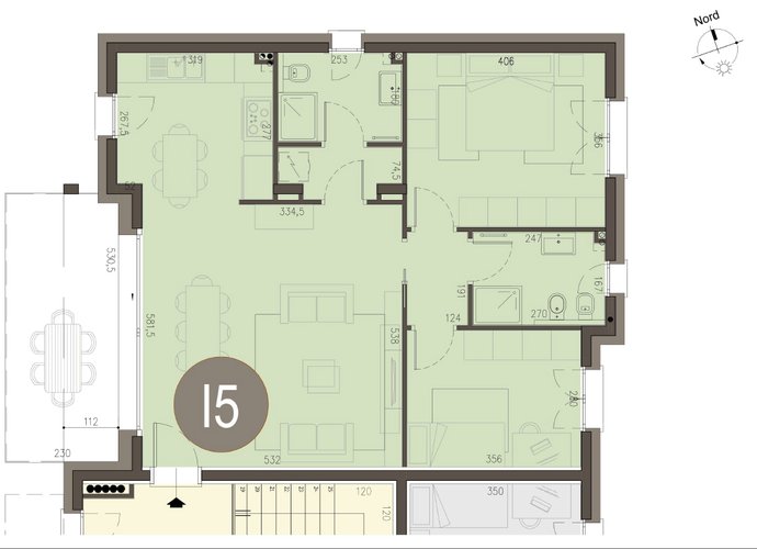 Trilocale a Piano Terra in Alserio Alserio