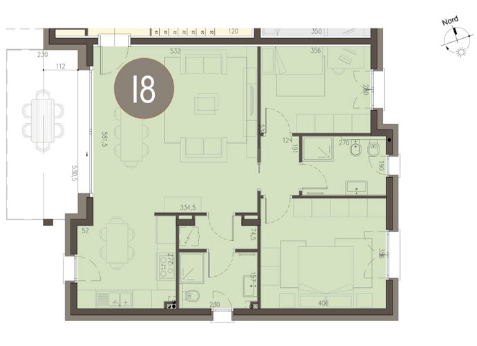 Trilocale a Piano Primo in Alserio Alserio