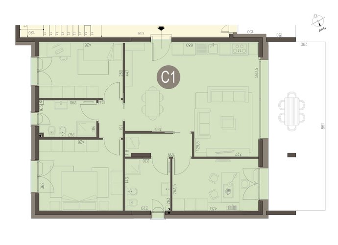 Quadrilocale a Piano Terra in Colverde Colverde