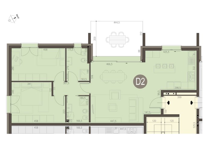 Trilocale a Piano Terra in Colverde Colverde