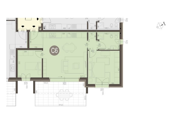 Trilocale a Piano Primo a Colverde Colverde