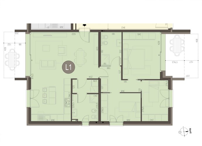 Quadrilocale a Piano Terra Bregnano