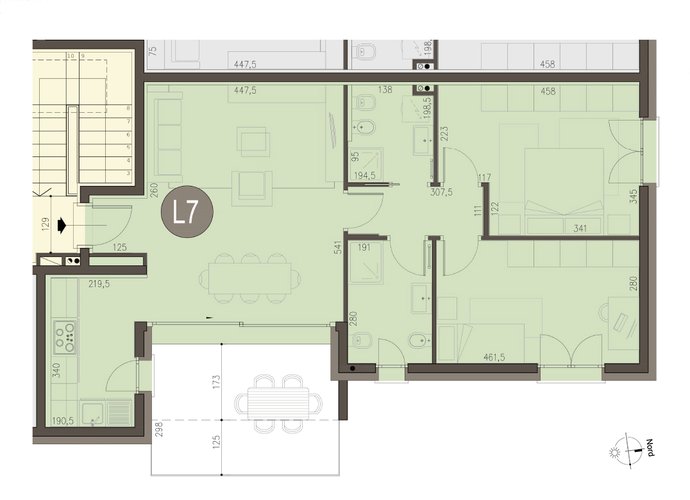 Trilocale a Piano primo Bregnano