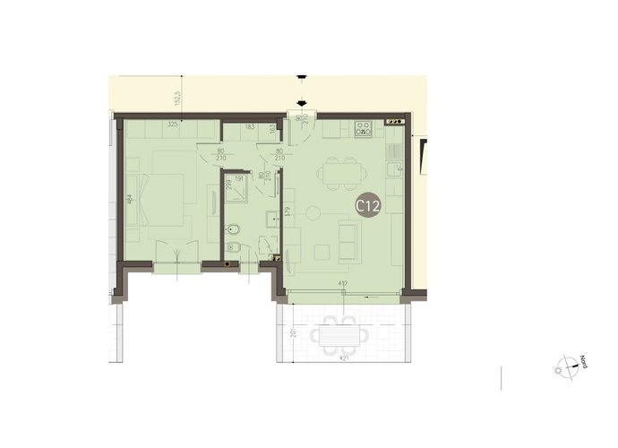 Bilocale a Piano Primo in Uggiate Uggiate Trevano