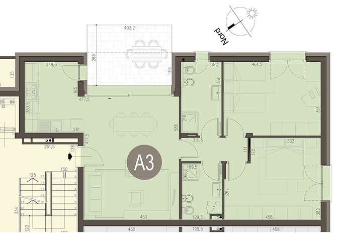 Trilocale Piano Terra Erba