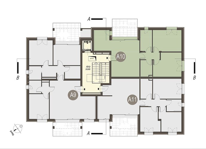 Trilocale Piano Secondo in Erba Erba