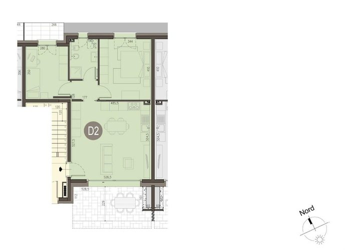 APPARTAMENTO A BEREGAZZO CON FIGLIARO, 3 LOCALI NUOVA COSTRUZIONE Beregazzo con Figliaro