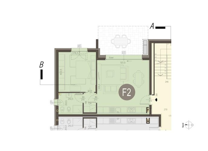APPARTAMENTO A BEREGAZZO CON FIGLIARO, 2 LOCALI NUOVA COSTRUZIONE Beregazzo con Figliaro
