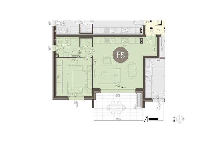 APPARTAMENTO A BEREGAZZO CON FIGLIARO, 2 LOCALI NUOVA  COSTRUZIONE Beregazzo con Figliaro